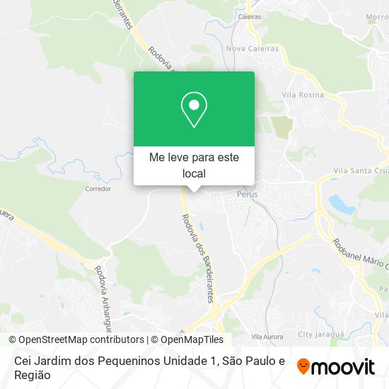 Cei Jardim dos Pequeninos Unidade 1 mapa