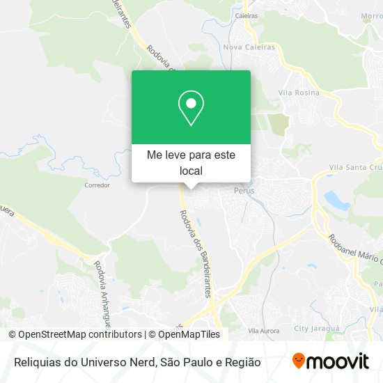 Reliquias do Universo Nerd mapa