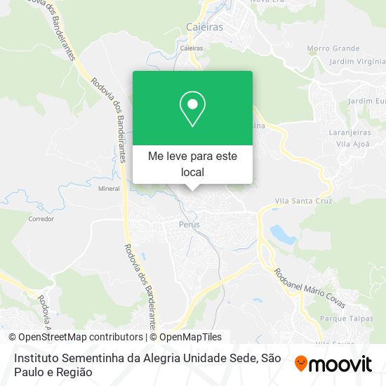 Instituto Sementinha da Alegria Unidade Sede mapa