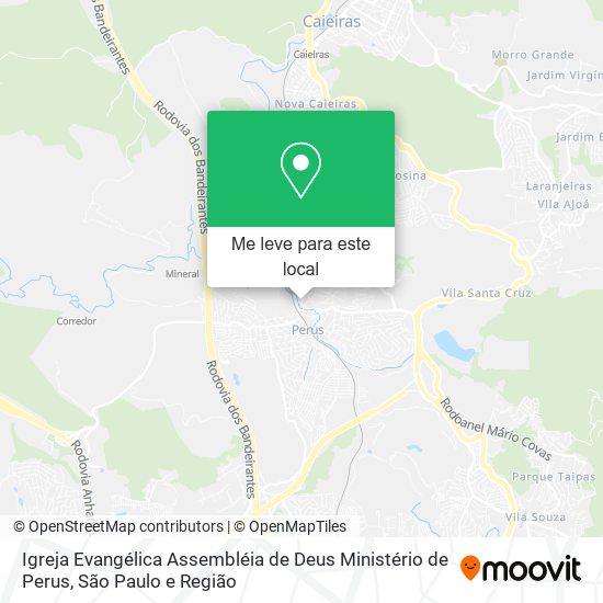 Igreja Evangélica Assembléia de Deus Ministério de Perus mapa