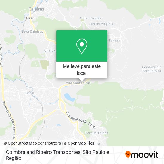 Coimbra and Ribeiro Transportes mapa