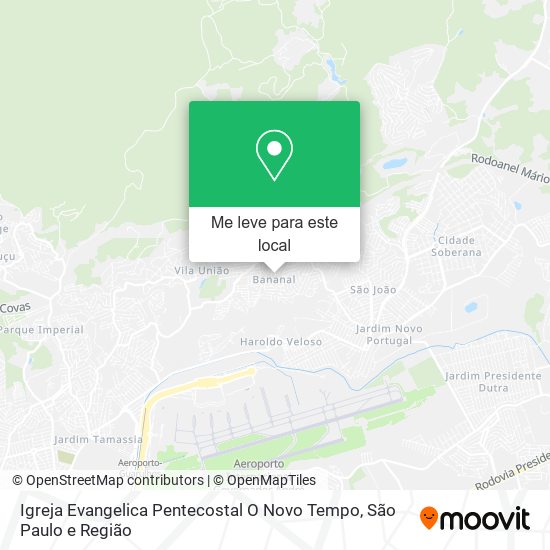 Igreja Evangelica Pentecostal O Novo Tempo mapa