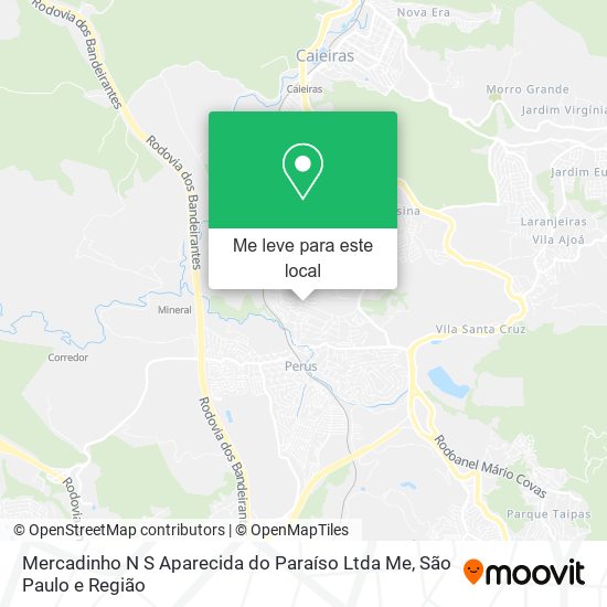 Mercadinho N S Aparecida do Paraíso Ltda Me mapa