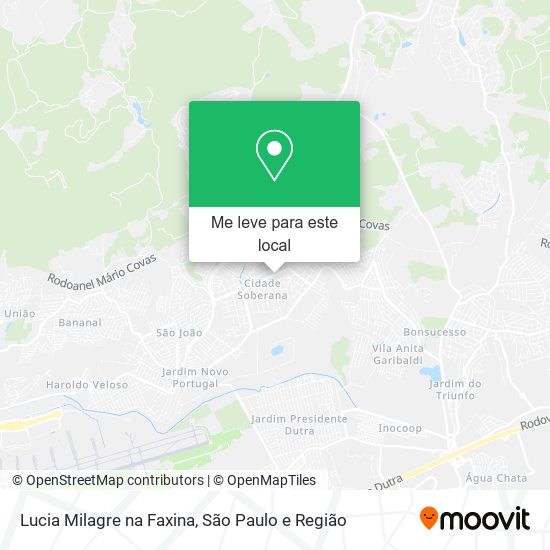 Lucia Milagre na Faxina mapa