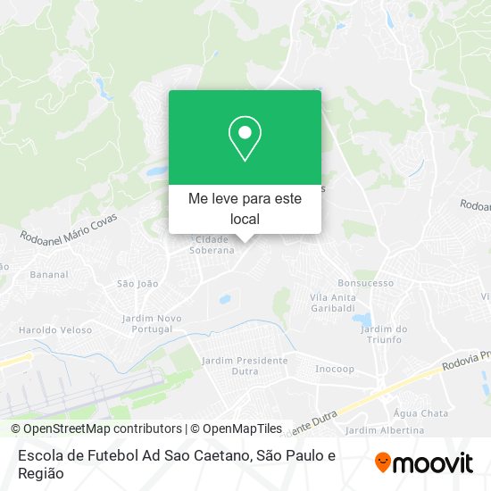 Escola de Futebol Ad Sao Caetano mapa