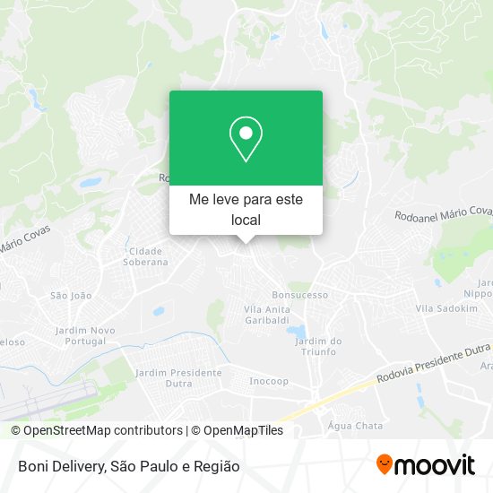 Boni Delivery mapa