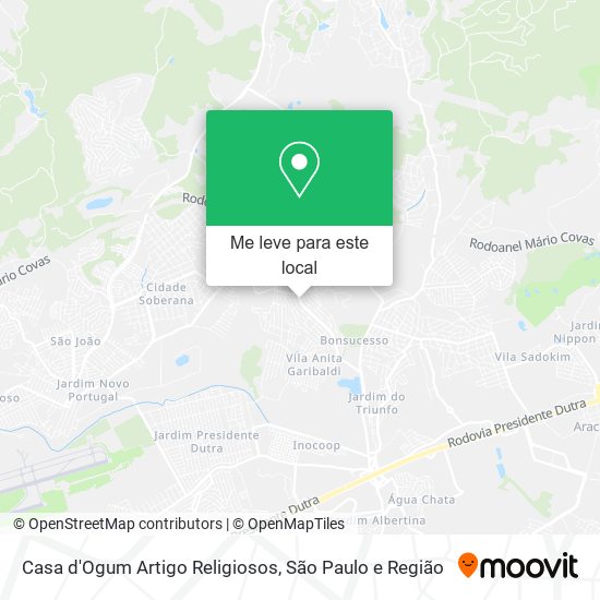 Casa d'Ogum Artigo Religiosos mapa
