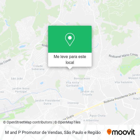 M and P Promotor de Vendas mapa