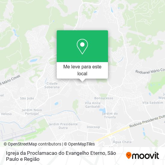 Igreja da Proclamacao do Evangelho Eterno mapa