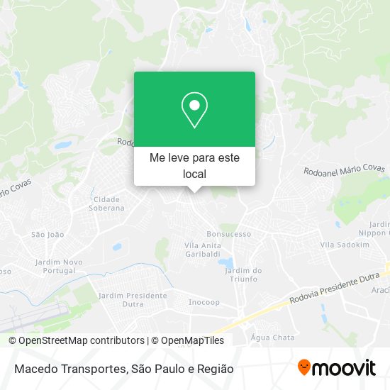 Macedo Transportes mapa