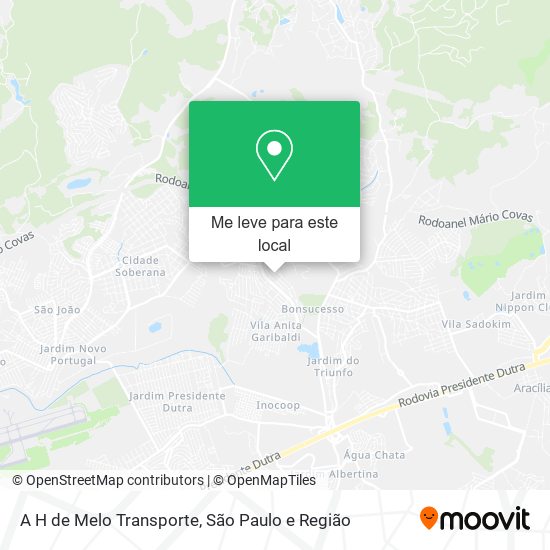 A H de Melo Transporte mapa
