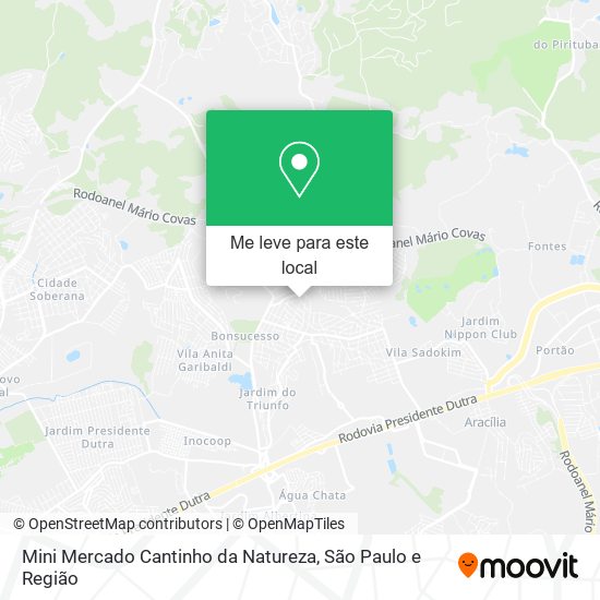 Mini Mercado Cantinho da Natureza mapa