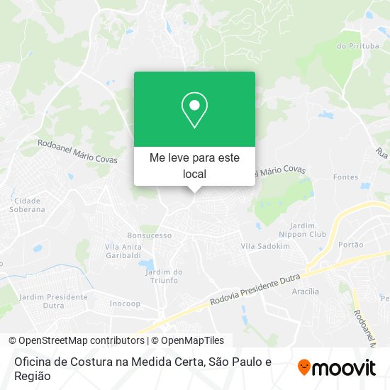 Oficina de Costura na Medida Certa mapa