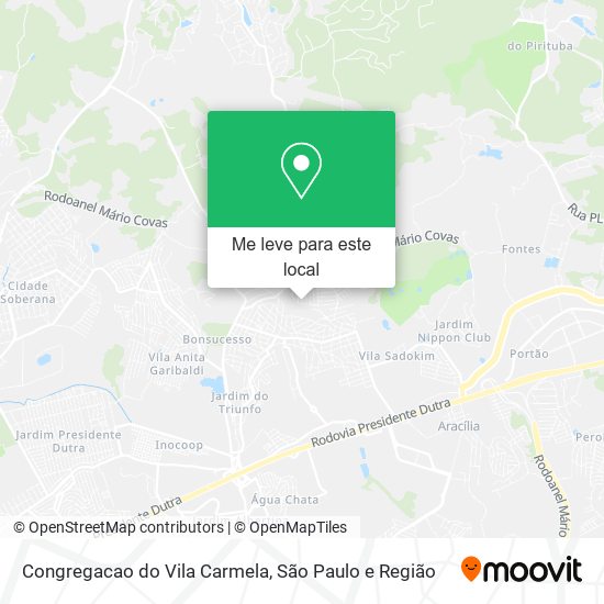 Congregacao do Vila Carmela mapa
