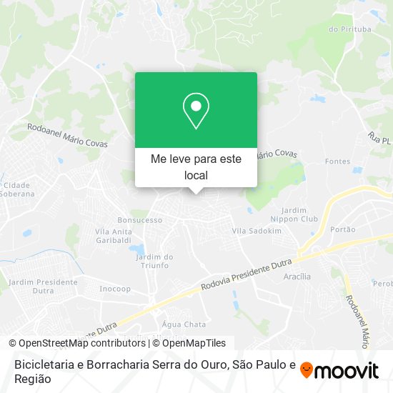 Bicicletaria e Borracharia Serra do Ouro mapa