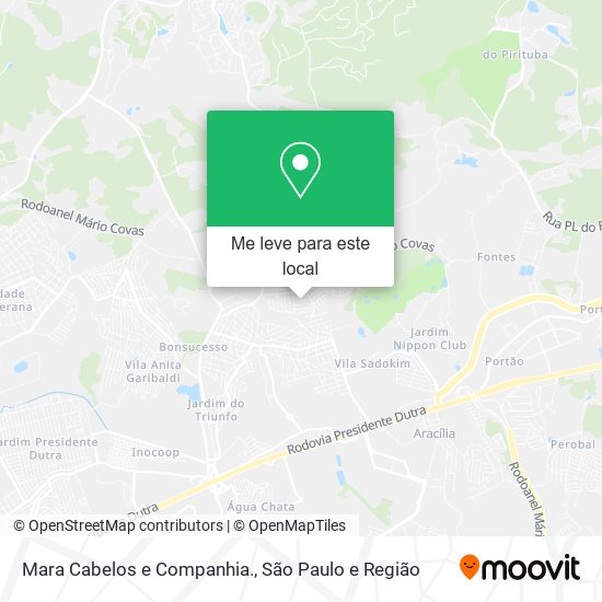 Mara Cabelos e Companhia. mapa