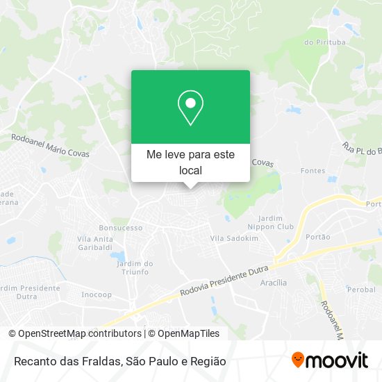 Recanto das Fraldas mapa