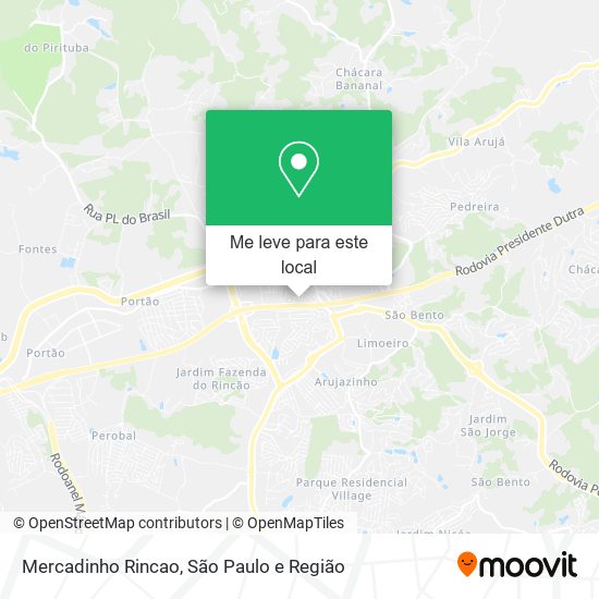 Mercadinho Rincao mapa
