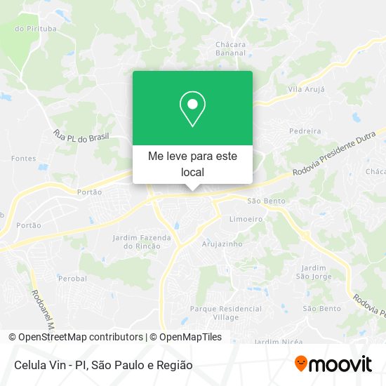 Celula Vin - PI mapa
