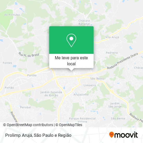 Prolimp Arujá mapa