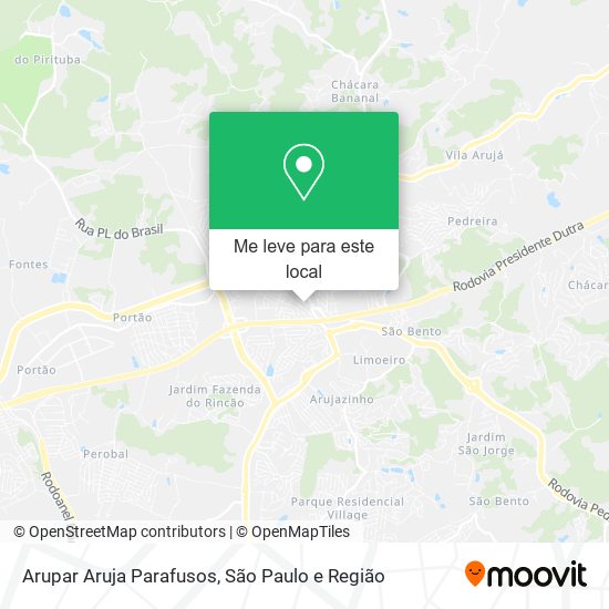 Arupar Aruja Parafusos mapa