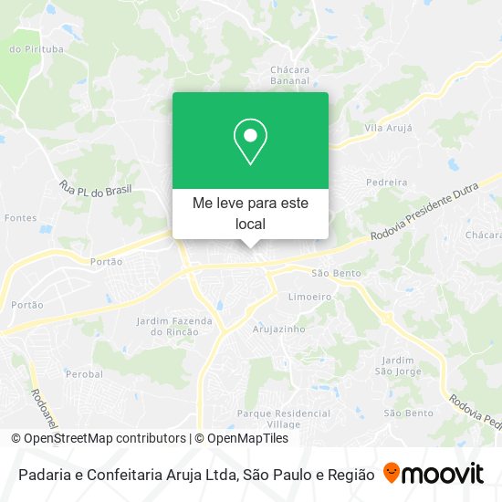 Padaria e Confeitaria Aruja Ltda mapa