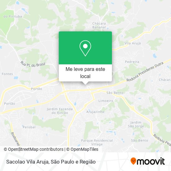 Sacolao Vila Aruja mapa