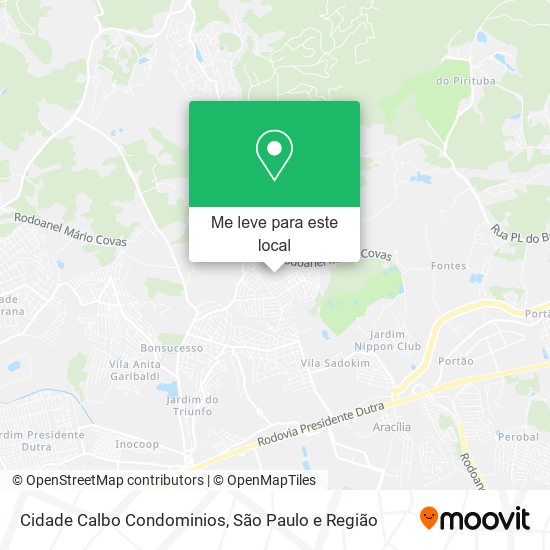 Cidade Calbo Condominios mapa