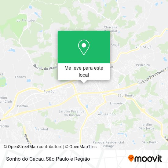 Sonho do Cacau mapa