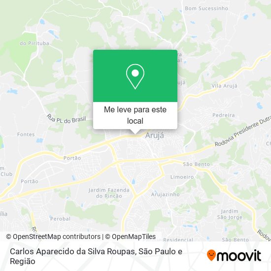 Carlos Aparecido da Silva Roupas mapa