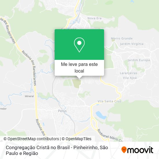 Congregação Cristã no Brasil - Pinheirinho mapa