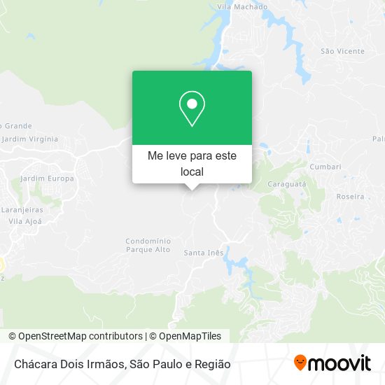 Chácara Dois Irmãos mapa