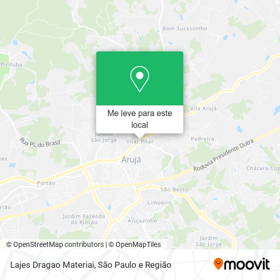 Lajes Dragao Materiai mapa