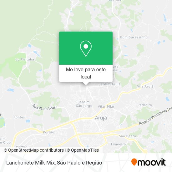 Lanchonete Milk Mix mapa