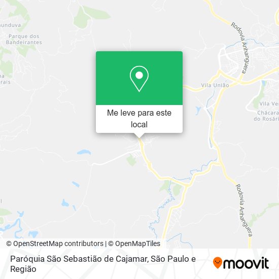 Paróquia São Sebastião de Cajamar mapa