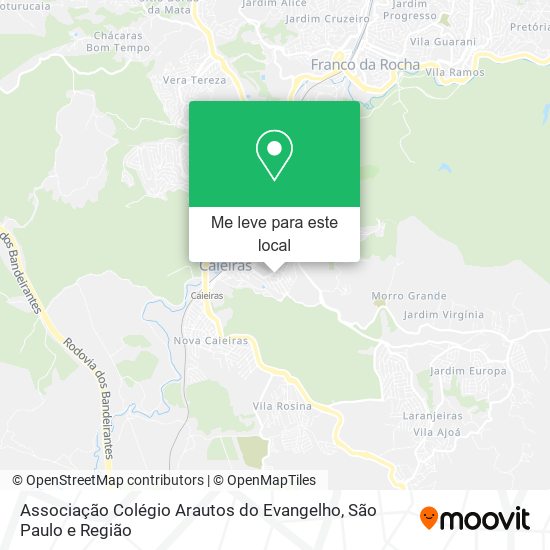 Associação Colégio Arautos do Evangelho mapa