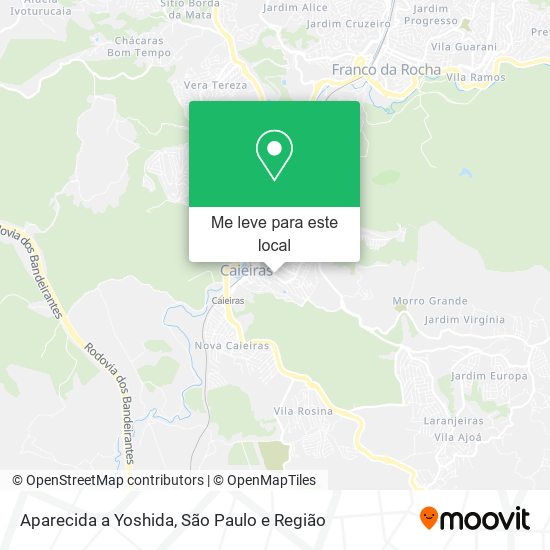 Aparecida a Yoshida mapa