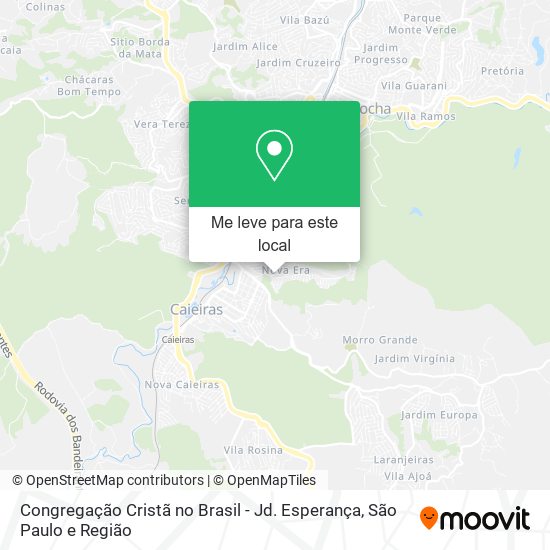 Congregação Cristã no Brasil - Jd. Esperança mapa