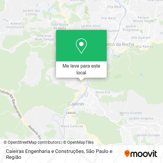 Caieiras Engenharia e Construções mapa