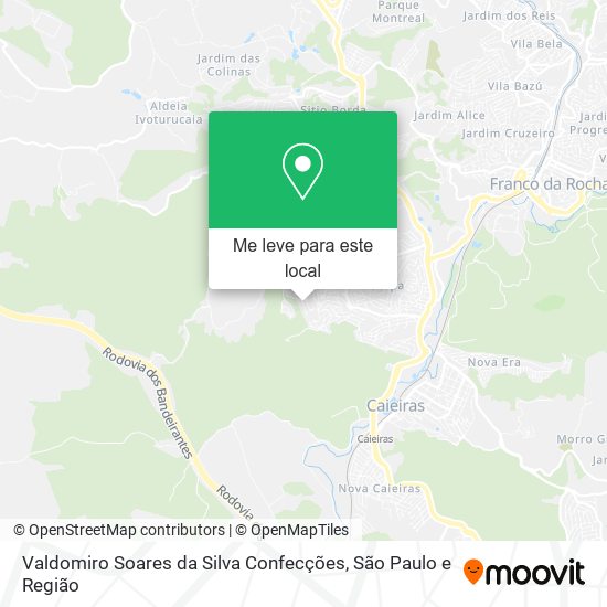 Valdomiro Soares da Silva Confecções mapa