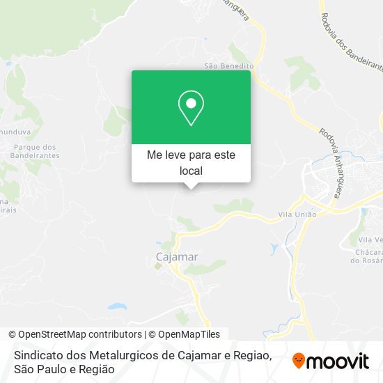 Sindicato dos Metalurgicos de Cajamar e Regiao mapa