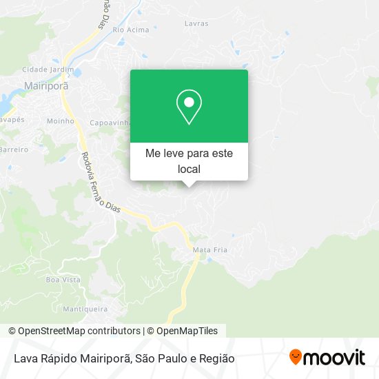 Lava Rápido Mairiporã mapa
