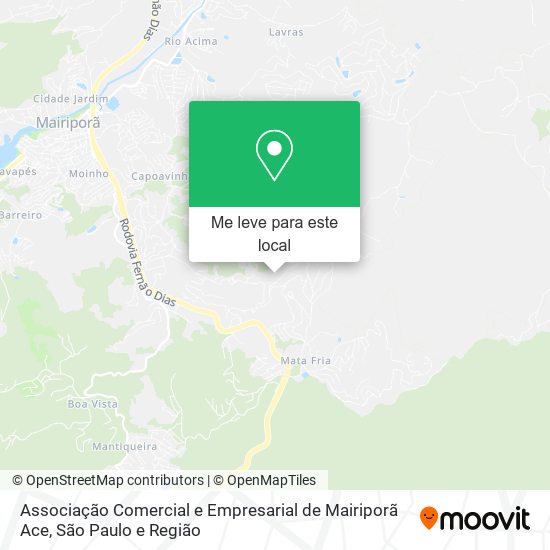 Associação Comercial e Empresarial de Mairiporã Ace mapa