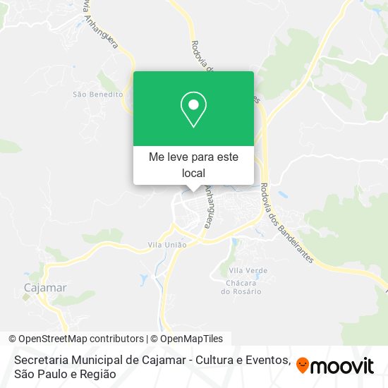 Secretaria Municipal de Cajamar - Cultura e Eventos mapa