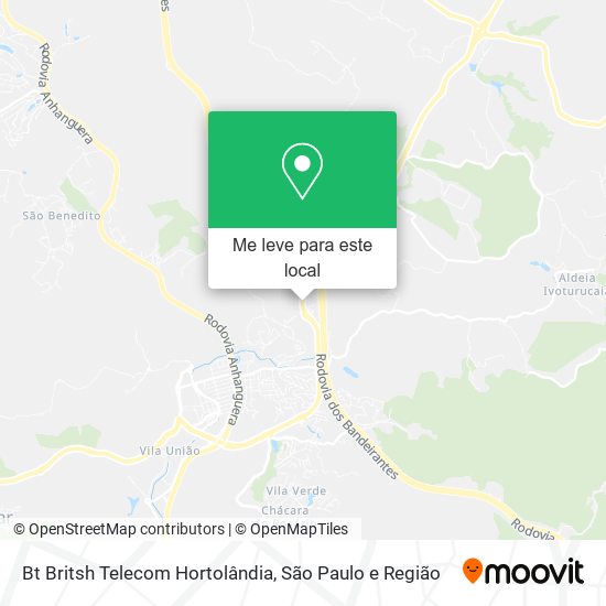 Bt Britsh Telecom Hortolândia mapa