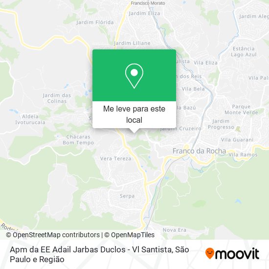 Apm da EE Adail Jarbas Duclos - Vl Santista mapa
