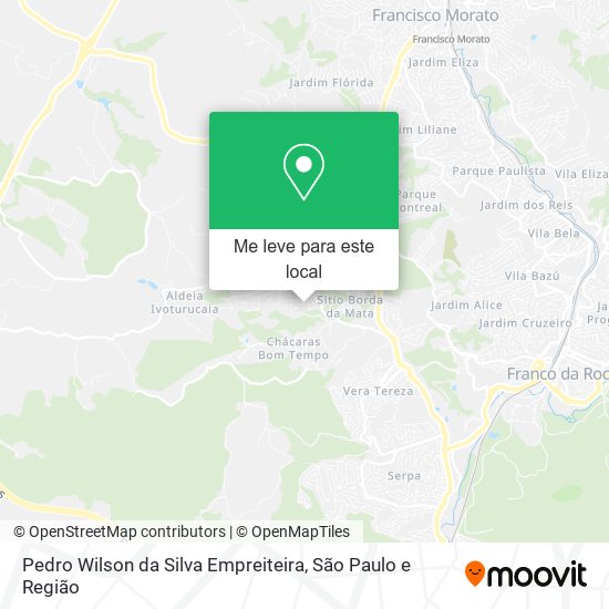 Pedro Wilson da Silva Empreiteira mapa