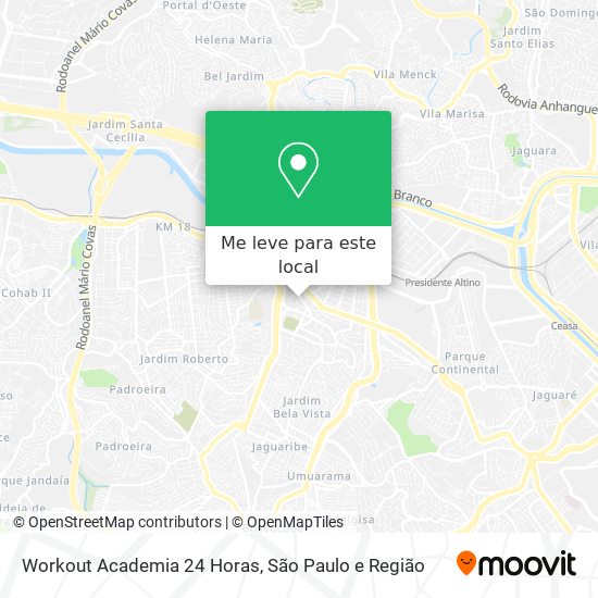 Workout Academia 24 Horas mapa