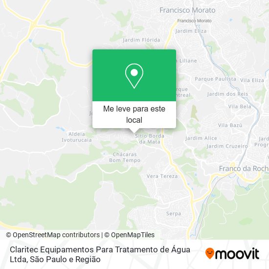 Claritec Equipamentos Para Tratamento de Água Ltda mapa