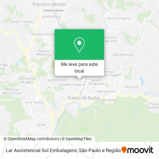 Lar Assistencial Sol Embalagens mapa